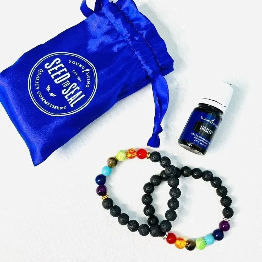 Bundled Loyalty Essential Oil & 2 Chakra Bead Oil Diffuser Bracelets